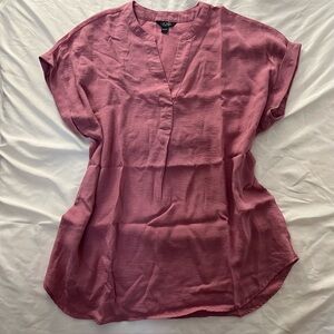 RACHEL Roy V-Neck Dolman Sleeve Tunic Blouse Mauve XL